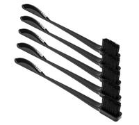 MERRYHAPY Dual-ended Eyelash Tool and Brow Brush Applicator 5pcs Black Dual Side Makeup Brush Lash Comb Separator for Precise Eye Brow Powder Application and Travel Makeup Use