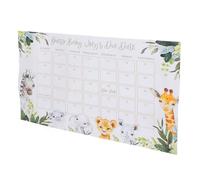 MERRYHAPY Due Date Wall Calendar with Hanging Design, Creative Nursery Birth Prediction Calendar for Shower and Home Décor, Cute Jungle Pattern Wall Plaque for Pregnancy Countdown