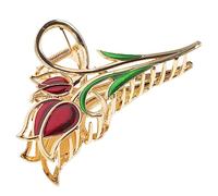 MERRYHAPY Elegant Tulip Flower Hairpin Stylish Claw Clips for Short Hair Back Hair Clip Holder