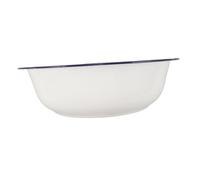 MERRYHAPY Enamel Wash Basin and Mixing Bowl 32cm Vintage White Porcelain Foot Soaking Basin for Kitchen and Bathroom Use Retro Ceramic Soup and Salad Bowl Suitable for Home Foot Bath