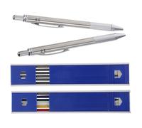 MERRYHAPY Engineering Mechanical Pencil Set 3.0mm Stainless Steel Drafting Pencil with Shock Absorption Spring for Stable Writing, for Office and School Use by Architects and Students