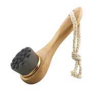 MERRYHAPY Facial Cleansing Brush Wooden Long Handle Exfoliating Brush for Face Wash Women Random Color