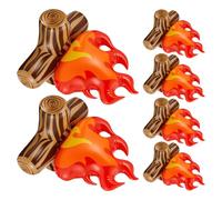 MERRYHAPY Fake Campfire Decoration and Effortless Portability with Realistic Flame Simulation Pvc Material Inflatable 6pcs for Party Decoration and Camping Scene
