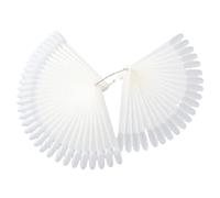 MERRYHAPY Fan-shaped Nail Display Chart 2 Sets 50-color Pointed Nail Polish Sticks for Professional Art Manicure Tools White for Salon and Diy Use