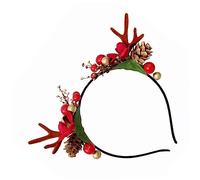 MERRYHAPY Fashionable Christmas Party Headwear Floral Hair Hoop Lightweight Non-fading Adds Charm to Your Celebration