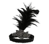 MERRYHAPY Feather Headband Women's Flapper Style Headband 1920s Hair Accessory Elegant Party Wear