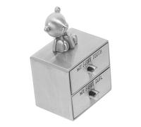 MERRYHAPY First Tooth and Curl Keepsake Box for Boys and Girls Metal Tooth Storage Case Vintage Tin Suitable for Baby and Hair Curl Memorabilia