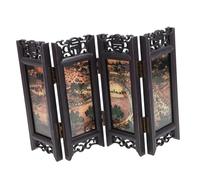 MERRYHAPY Folding Room Dividers Small Screen Chinese Art Desk Screen Room Divider Home Decor Privacy Panel