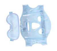 MERRYHAPY Freezer Eye Mask for Face Cooling Therapy Snug Fit Ice Compress Mask for Dark Circles Puffiness Headache Relief Stress and Redness Care Multipurpose Cold Compress for Women and Men