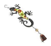 MERRYHAPY Garden Decor Gecko Wind Chimes Iron Hanging Craft Wind Bell Easy Install No Wires Needed