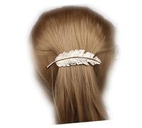 MERRYHAPY Golden Alloy Leaf Hairpins 2pcs Set Bridal Hair Accessories Wedding Hair Clips for Women Girls Festive Party