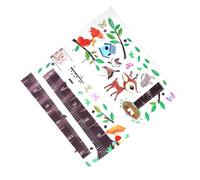 MERRYHAPY Growth Height Chart Wall Decal Cartoon Animals and Tree Branch Design Self-Adhesive Ruler Sticker for Boys and Girls Rooms Easy to Install Nursery Decor for Measuring Height