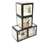 MERRYHAPY Halloween Balloon Box Decoration for Party with Stickers, Paper Material, Stackable Storage Box for Halloween Party Decoration and Photography Prop