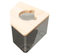 MERRYHAPY Hamster Sand Bath Box Transparent Chinchilla Dust Container for Animals Bathtub Unique Design Hamster Bathroom for Shower and Digging Activities