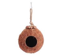 MERRYHAPY Hanging Bird House Parakeet Nesting Box Cozy Bird Nest Natural Coconut Shell Bird Breeding Nest