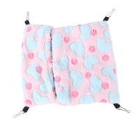 MERRYHAPY Hanging Pet Hammock Warm Plush Resting Bed with Alloy Chains for Small Pets Like Hamster Guinea Pig Squirrel Kitten Reusable Cozy Shelter for Winter