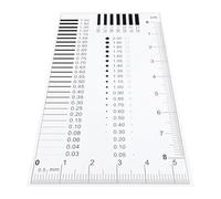 MERRYHAPY High Precision Plastic Sec Size Ruler for Diameter and Defect Measurement Scale, Versatile Measurement Tool for Professionals Using Chest Cards and Dot Gauges