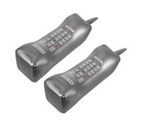 MERRYHAPY Inflatable Mobile Phone Toy and Retro Cell Phone Prop for Kids, Silver Color, 2pcs Set, Role Play Accessory for Boys and Girls, Outdoor Pretend Play and Costume Party Supplies