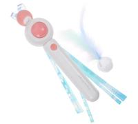 MERRYHAPY Interactive Cat Wand Pink Automatic Retractable Cat Teaser Stick for Indoor Play and Training Random Style