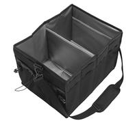 MERRYHAPY Large Capacity Portable BBQ Tool Organizer Case with Strap for Camping Outdoor Barbecue Grill Utensil Storage Box Trunk Storage for Courtyard Picnic