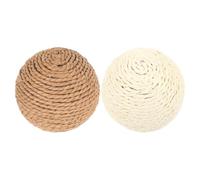 MERRYHAPY Large Indoor Cat Scratch Ball 2pcs Lightweight Jute Rope Wear Resistant Cat for Teeth Grinding and Home Play