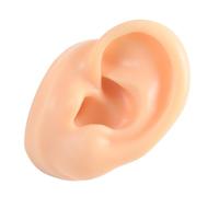 MERRYHAPY Left Silicone Ear Model for Piercing Practice, Realistic Soft Skin-Colored Fake Human Ear Mold for Jewelry Display and Training Use