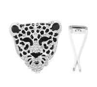MERRYHAPY Leopard Head Air Freshener Clips for Car with Crystal Metal Design Multipurpose Car Outlet Clip Decorating