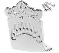 MERRYHAPY Metal Mandolin Tailpiece for 8-string Mandolin in Silver Sturdy Tailpiece Part for Maintaining Instrument and Fixing Strings for String Replacement