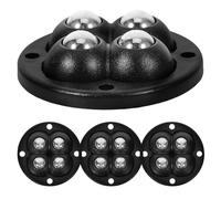MERRYHAPY Mini Caster Wheels Self Adhesive 4pcs 360 Degree Swivel Protective Design Abs Stainless Steel for DIY Projects Bins and Air Fryers