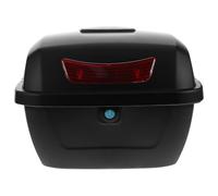 MERRYHAPY Motorcycle Top Box Rear Storage Organizer Robust Construction Quick Mounting Black Stylish Trunk for Electric Vehicle and Scooter