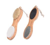 MERRYHAPY Multifunctional Double Head Pedicure File Callus Remover for Feet Ergonomic Bristle Brush Foot Care Tool Safe Exfoliating Scrub for Hard Skin and Dead Skin Removal Suitable for