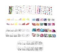 MERRYHAPY Nail Stickers Butterfly 48pcs Set Butterfly Nail Art Charms Decorative Manicure Polish Decals for Women Chic Nail Beauty Decor Accessory Universal for Natural or Artificial Nails Nail Decals