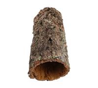 MERRYHAPY Natural Wood Reptile Hideout for Gecko and Snake, Tube-shaped Pet Shelter with Optimal Ventilation Design, Easy Maintenance Rain-forest Terrarium Decor or Aquarium Climbing