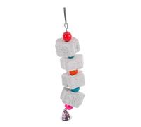 MERRYHAPY Parrot Chew Toy and Climbing Toy Natural Volcanic Rock for Parrots and Pets and Safe Chewing and Exercise Fun Flower Design