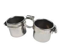 MERRYHAPY Parrot Standing Bracket with Food Cup Durable Stainless Steel Feeding Container Suitable for Pet Parrots