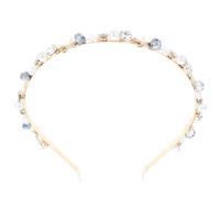 MERRYHAPY Pearl Shell Thin Headband for Women and Teen Lightweight Alloy Hairband Bridal Wedding Guest Hair Accessories with Delicate Decoration for Parties and Birthdays