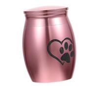 MERRYHAPY Pet Ashes Storage Dog Ash Urn Stainless Steel Print Cinerary Casket for Ashes in Rose Gold