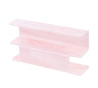 MERRYHAPY Pink Acrylic Eyelash Tweezers Holder Makeup Tools Stand Organizer for Beauty Salon Vanity Transparent Cosmetic Display Shelf for Eyelash Extension Accessories