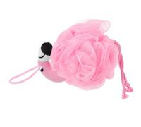 MERRYHAPY Pink Flamingo Mesh Pouf Bath Sponge with Exfoliating Cloth Material and Rich Lather, Comfortable Bath Puff for Home and Travel Use, for Female Friends and Little