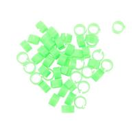 MERRYHAPY Plastic Pigeon Foot Rings Green Colour Clip-on Leg Bands 100 Pcs Easy to Apply and Remove Identification Rings for Birds for Poultry Operations Management and Breeding