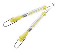 MERRYHAPY Plastic Spring Balance Mechanical Scales Random Color 2pcs with Hanging Hook Calibrations Cylinder Shape for Classroom and School Use