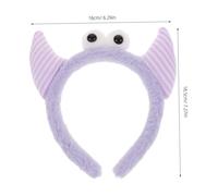 MERRYHAPY Plush Cow Horn Headband for Women Skincare Hair Band Comfortable Decorative Makeup Accessory for Face Washing Spa and Daily Use in Purple