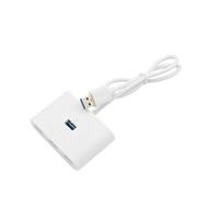MERRYHAPY Port USB Hub with Power Supply Port for PC Laptop USB Splitter Compatible with Windows Downward Compatible Rapid Data Transfer Expansion Dock in White