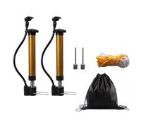 MERRYHAPY Portable Basketball Pump Oversized Air Cylinder Foot Activated Pump with Handle and Foot Pedal, Plastic and Aluminum Alloy, Golden for Bike and Balls, Sports Fans