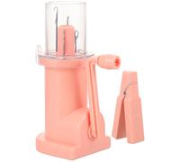 MERRYHAPY Portable Hand Crank Knitting Machine Rope Knitter DIY Craft Wool Winder for Home Use with Pink Body Suitable for Shawls and Yarn Ball Winding
