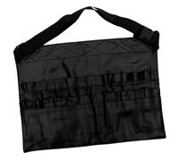 MERRYHAPY Professional Makeup Brush Belt Bag 32 Slots Black Waist Apron Pouch Cosmetic Brush Storage Organizer for Makeup Artists and Beauty Professionals