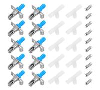 MERRYHAPY Rabbit Water Dispenser 10pcs Set with White Pvc Tee, Metal Automatic Drinkers for Rabbit Cages, Small Animal Watering Supplies Suitable for Indoor and Outdoor Use