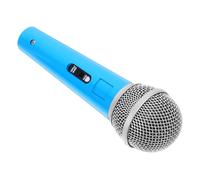MERRYHAPY Realistic Simulation Microphone Model for Stage Performances and Interviews Lifelike Fake Mic Prop for Music Parties Karaoke and Costume Accessories Mini Blue Pretend Mic for Role