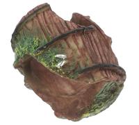 MERRYHAPY Reptile Hide Cave for Habitat Decor Made of Sturdy Abs Plastic Featuring Easy Maintenance and Safety Observation for Reptiles and Spiders Seeking Shelter and Hiding Spots