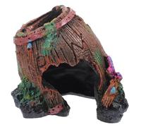 MERRYHAPY Reptile Shelter Hiding Hut Feeding Box Aquarium Caves and Hides for Lizards Turtles